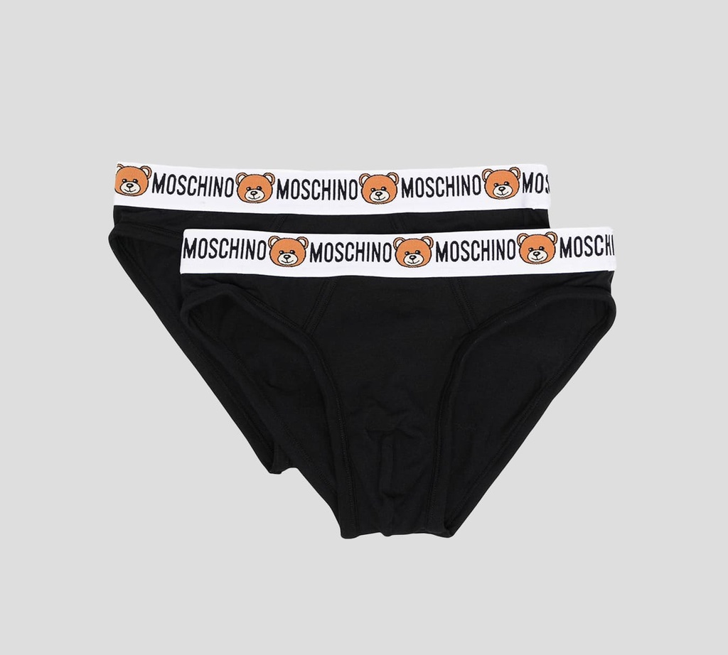 Moschino - BI PACK DE INTERIOR "BEAR" CON BANDA ELÁSTICA A LA CADERA