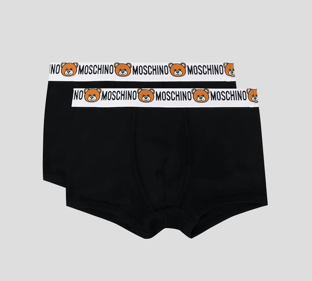 Moschino - BI PACK DE BOXER "BEAR" CON BANDA ELÁSTICA A LA CADERA