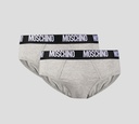 Moschino - BI PACK DE INTERIOR CON BANDA ELÁSTICA NEGRA A LA CADERA