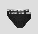 Moschino - BI PACK DE INTERIOR CON BANDA ELÁSTICA NEGRA A LA CADERA