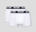 Moschino - BI PACK DE BOXER CON BANDA ELÁSTICA NEGRA A LA CADERA