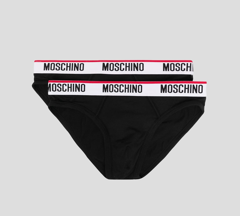 Moschino - BI PACK DE INTERIOR CON LÍNEA ROJA SOBRE BANDA ELÁSTICA