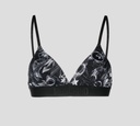 Moschino - BRALETTE CON BANDA ELÁSTICA BAJO EL BUSTO Y ESTAMPADO DE RAYONES VARIOS