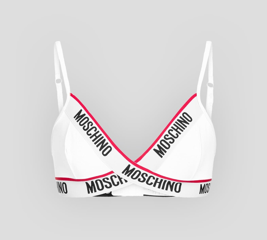 Moschino - BRALETTE CON BANDA ELÁSTICA CRUZADA EN "X" SOBRE EL BUSTO