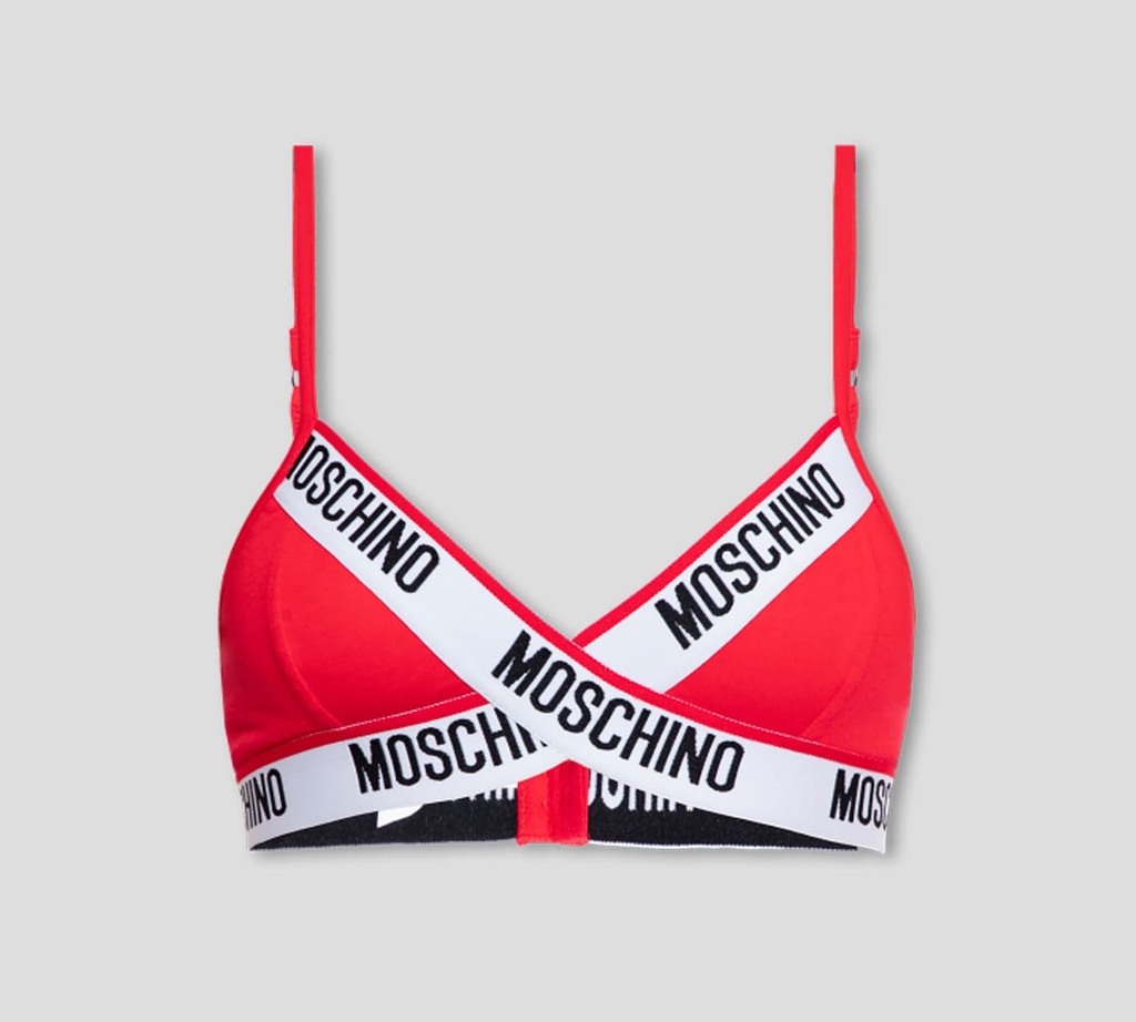 Moschino - BRALETTE CON BANDA ELÁSTICA CRUZADA EN "X" SOBRE EL BUSTO