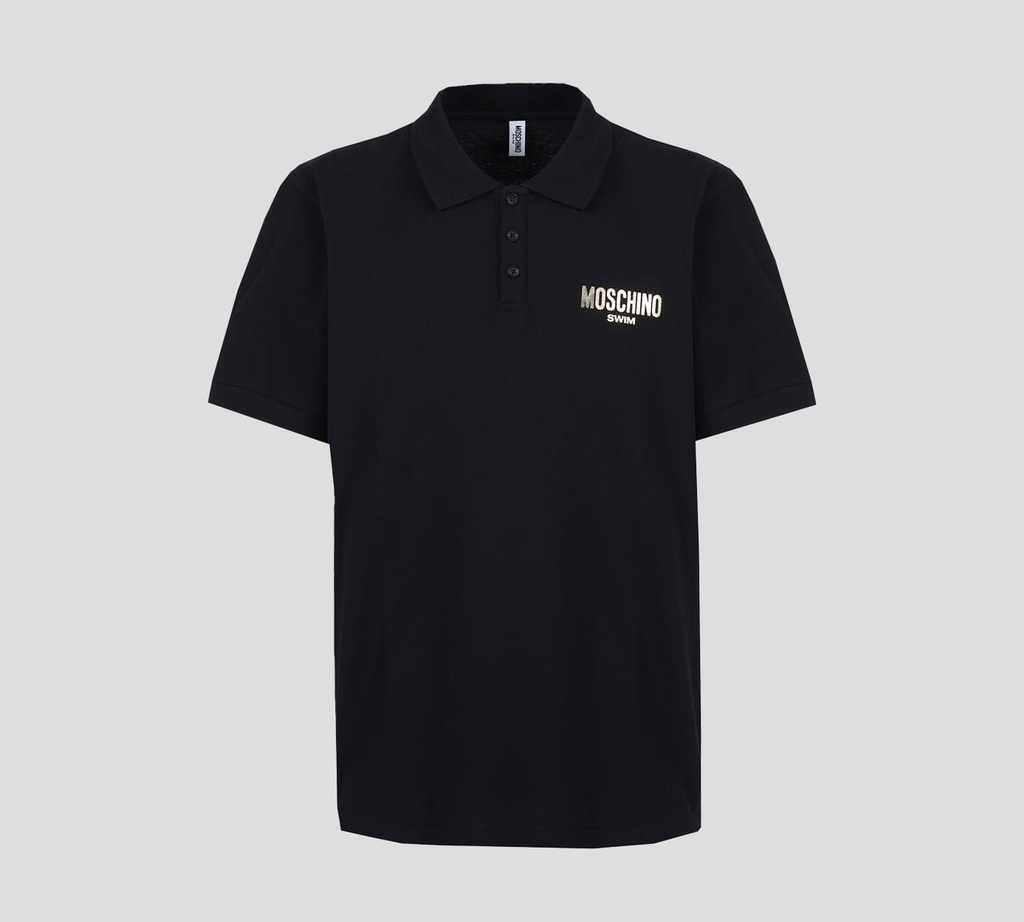 Moschino - POLO CON LOGO MOSCHINO EN DORADO SOBRE EL PECHO