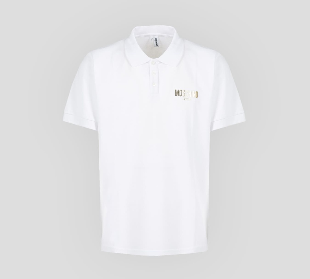 Moschino - POLO CON LOGO MOSCHINO EN DORADO SOBRE EL PECHO