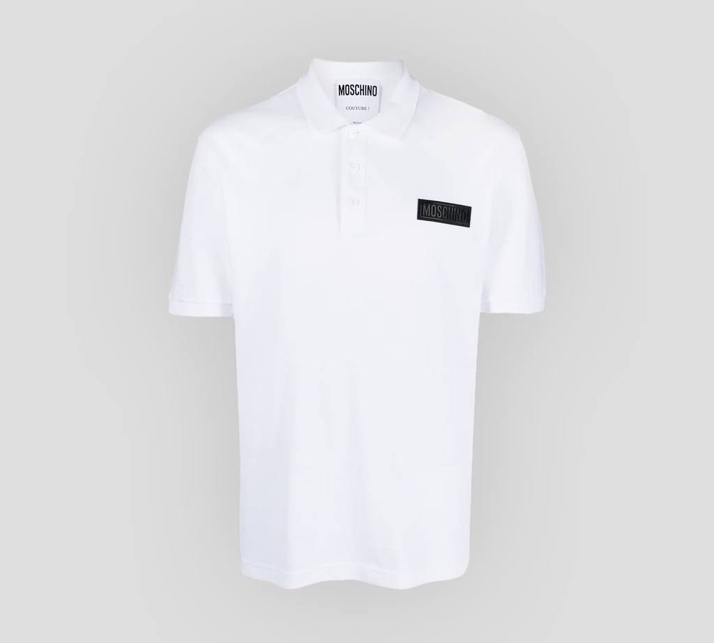Moschino - POLO CON LOGO DE GOMA SOBRE EL PECHO