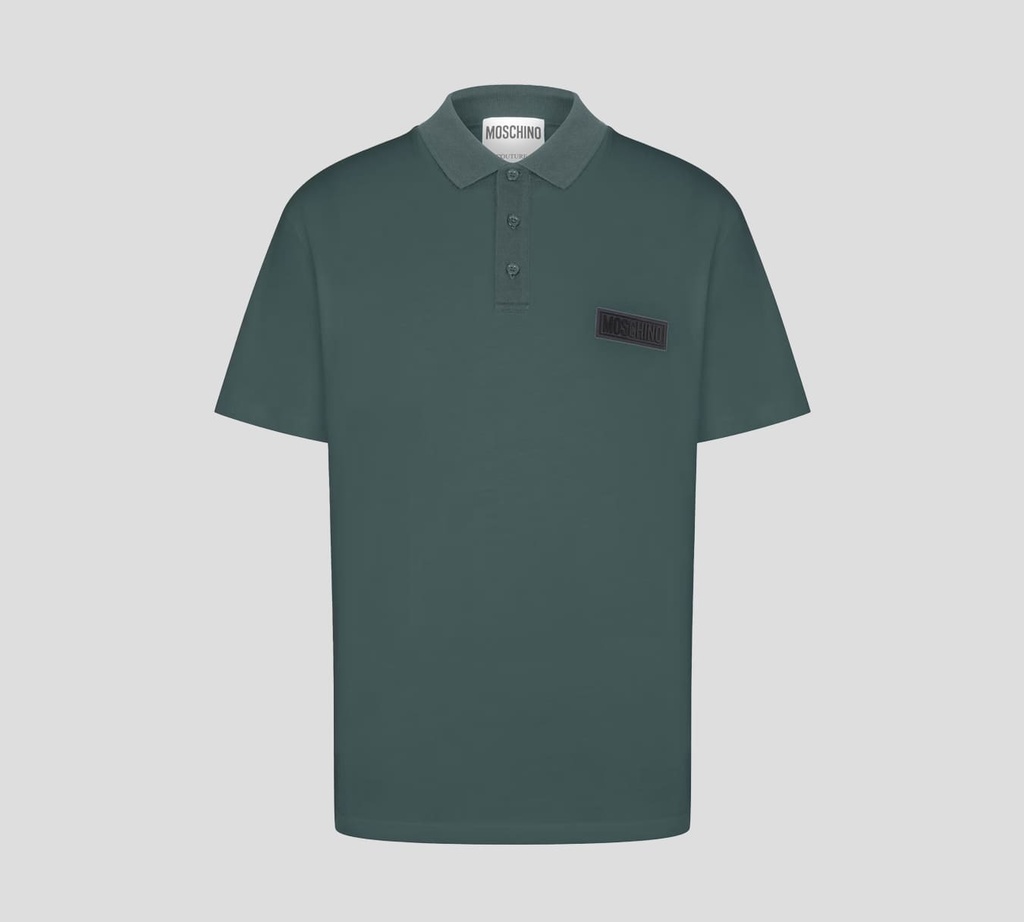 Moschino - POLO CON LOGO DE GOMA SOBRE EL PECHO