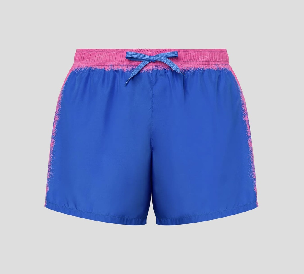 Moschino - SHORT DE PLAYA BICOLOR CON ESTAMPADO TRASERO
