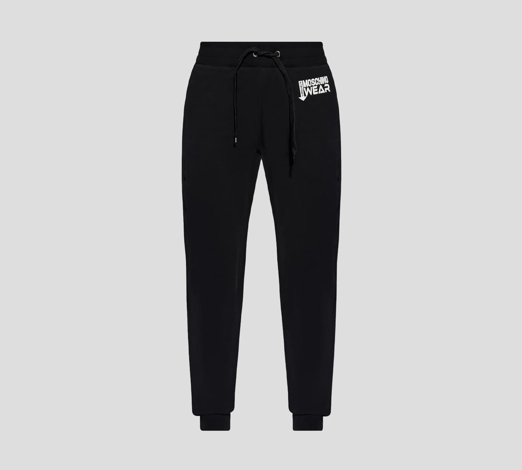 Moschino - MONO TIPO JOGGER CON LOGO ESTAMPADO EN BLANCO