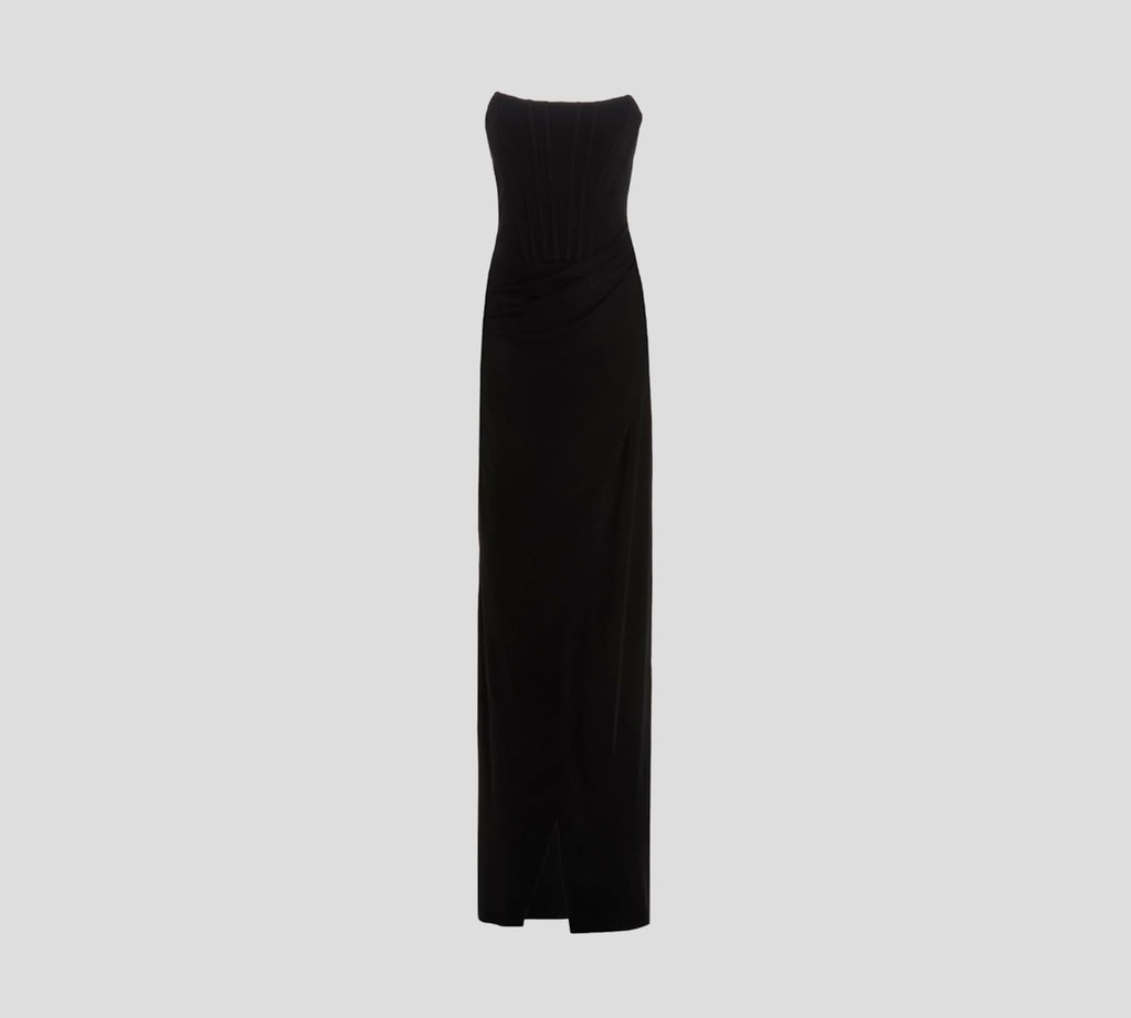 Elisabetta Franchi - VESTIDO DE GALA STRAPLESS CON TOP DE CORSET 