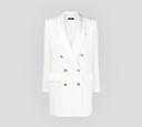 Elisabetta Franchi - VESTIDO CORTE BLAZER CON SOLAPAS DE SEDA Y BOTONES DORADOS