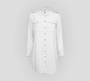 Elisabetta Franchi - VESTIDO OVERSIZE EN TELA DE JEAN CON BOTONES DORADOS