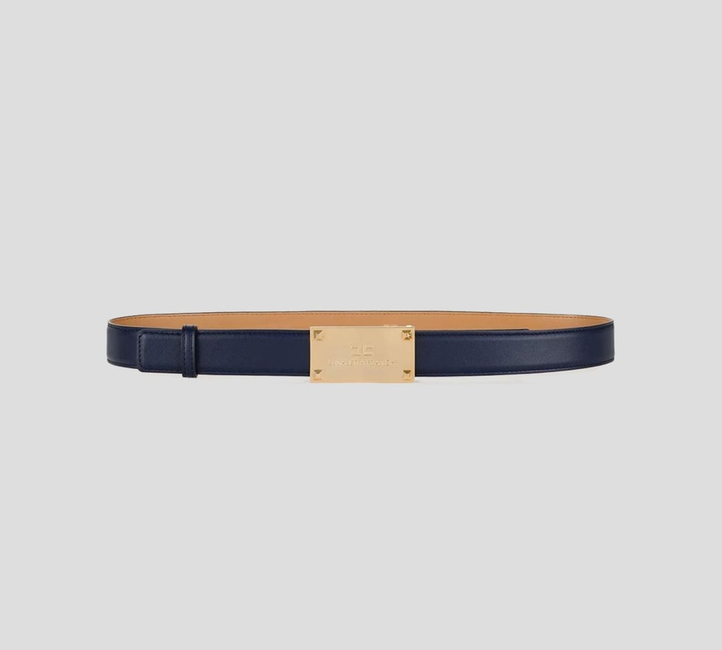 Elisabetta Franchi - CINTURÓN CON HEBILLA RECTANGULAR