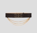 Elisabetta Franchi - CINTURÓN GRUESO CON CADENAS Y LOGO