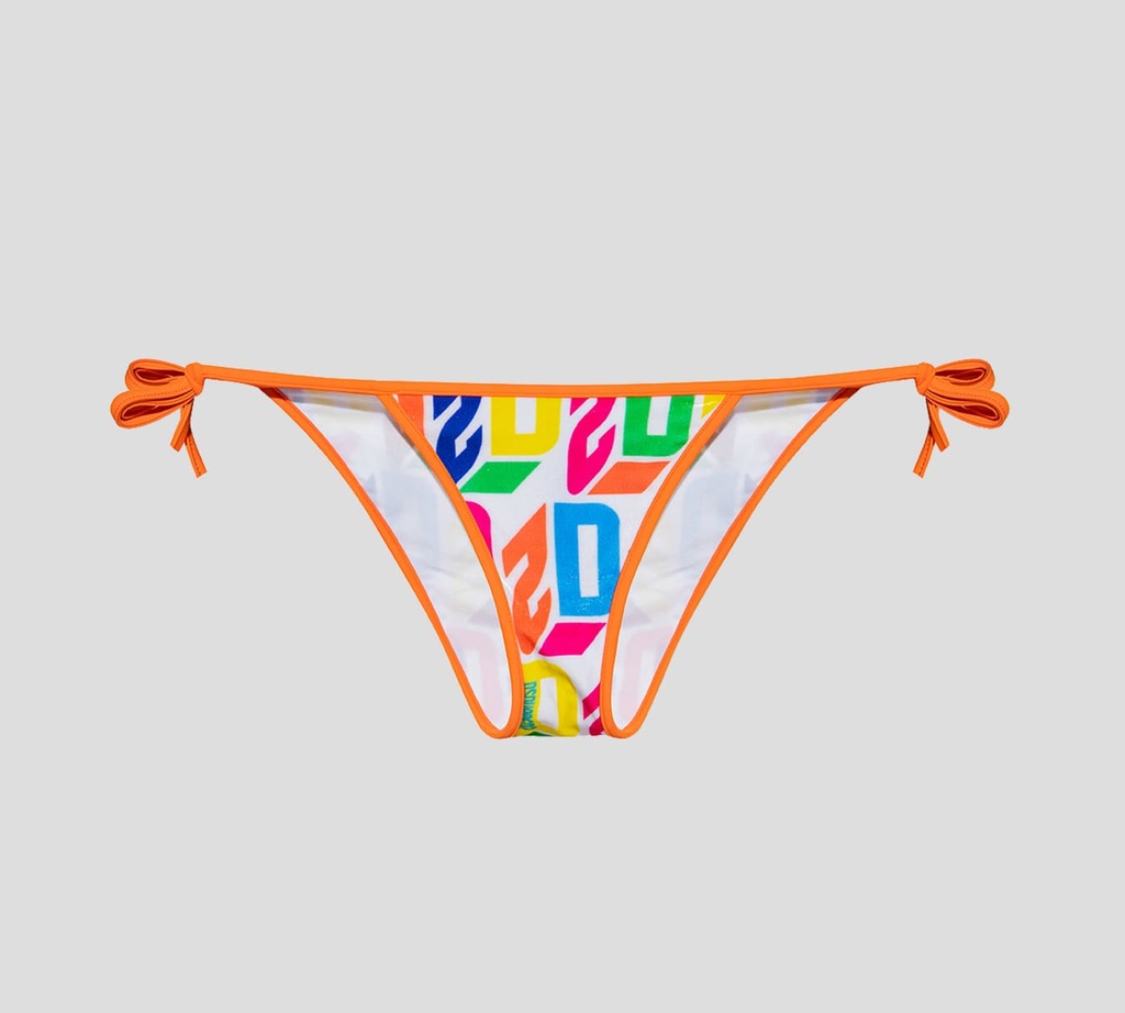 Dsquared2 - PANTY DE BIKINI DE CON PATRÓN DE LOGO MULTICOLOR