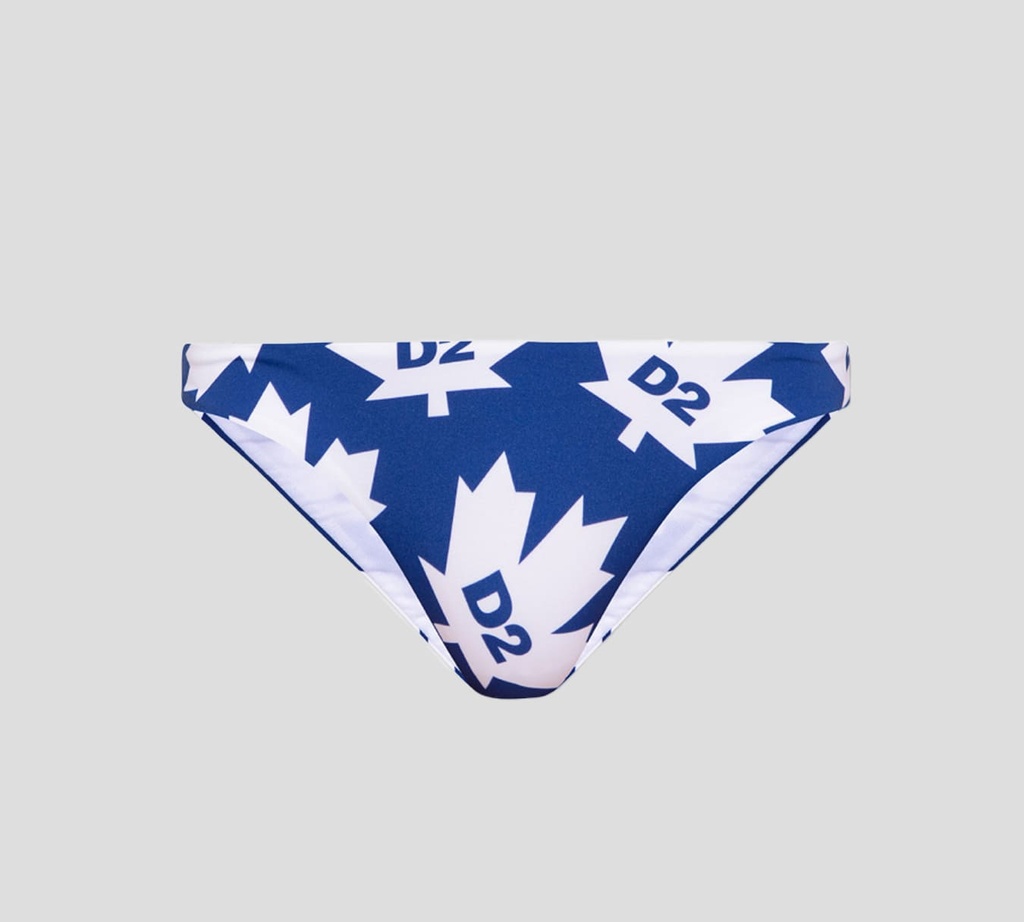 Dsquared2 - PANTY DE BIKINI CON ESTAMPADO DE HOJA DE MAPLE