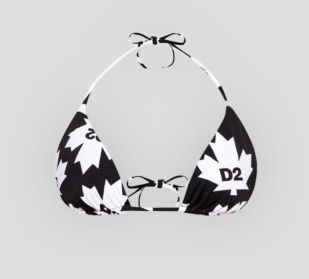 Dsquared2 - TOP DE BIKINI ESTILO TRIANGULAR CON ESTAMPADO DE HOJA DE MAPLE