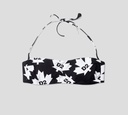 Dsquared2 - TOP DE BIKINI STRAPLESS CON TIRA REMOVIBLE Y ESTAMPADO DE HOJA DE MAPLE
