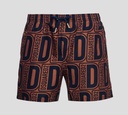 Dsquared2 - SHORT DE PLAYA MIDI CON PATRÓN DE LOGO