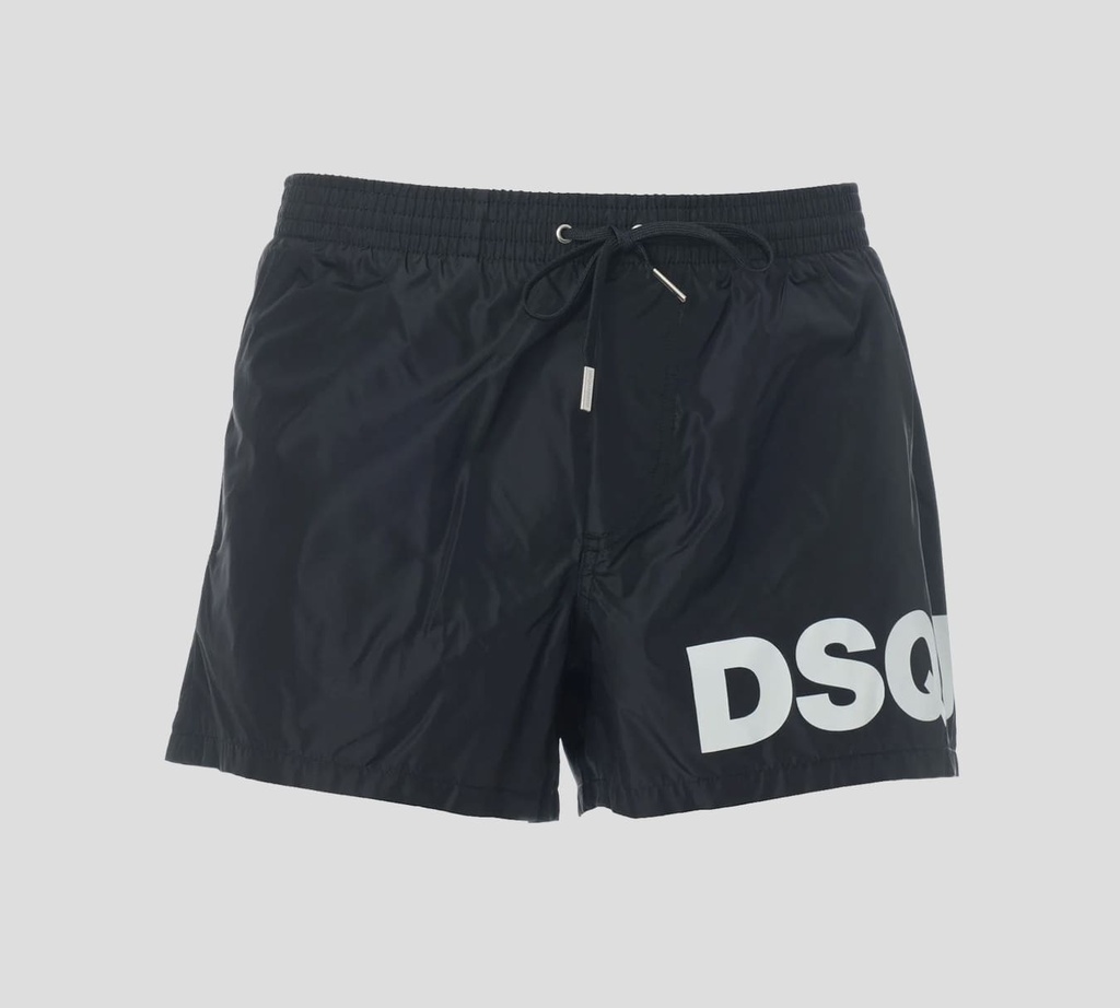 Dsquared2 - SHORT DE PLAYA MIDI CON LOGO EN BLANCO