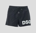 Dsquared2 - SHORT DE PLAYA MIDI CON LOGO EN BLANCO