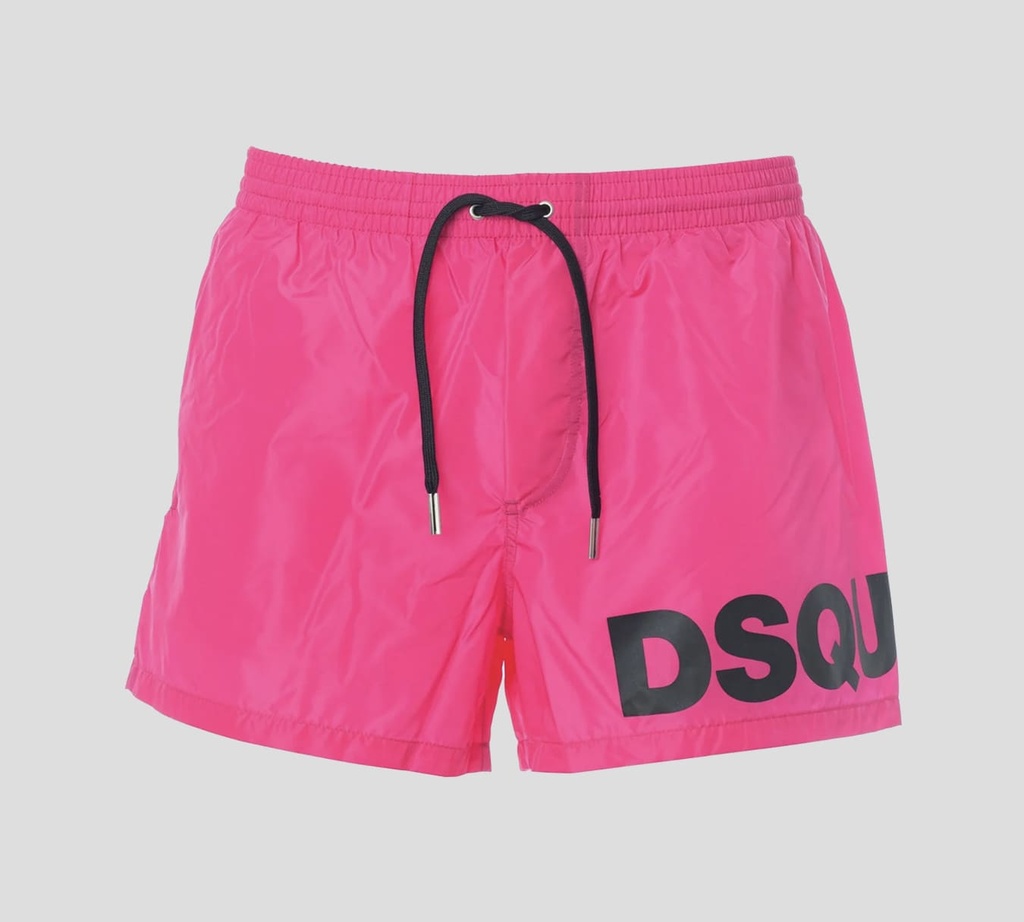 Dsquared2 - SHORT DE PLAYA MIDI CON LOGO EN NEGRO