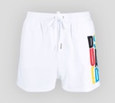 Dsquared2 - SHORT DE PLAYA MIDI EN TELA DE PAÑO CON LOGO MULTICOLOR