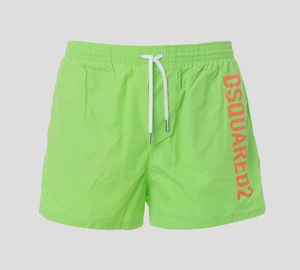 Dsquared2 - SHORT DE PLAYA MIDI CON LOGO VERTICAL