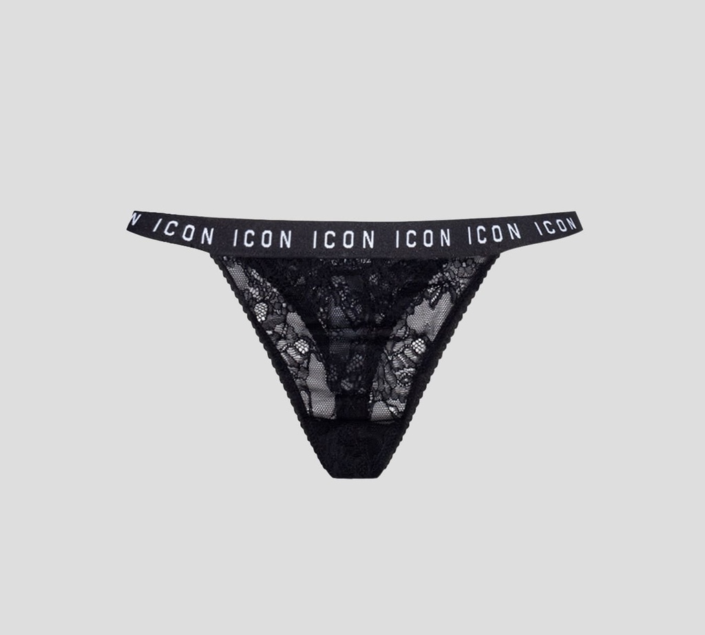 Dsquared2 - PANTY HILO ICON DE ENCAJE CON BANDA ELÁSTICA FINA A LA CADERA