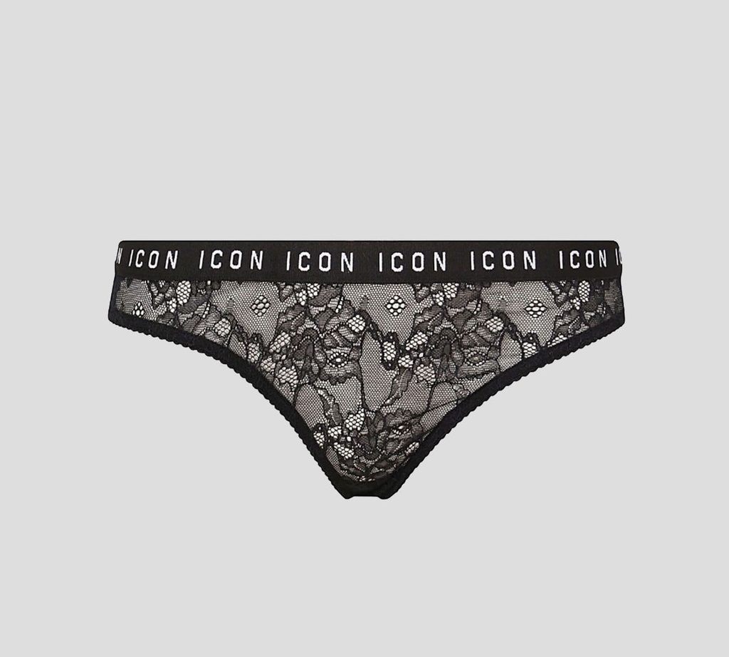Dsquared2 - PANTY ICON DE ENCAJE CON BANDA ELÁSTICA FINA A LA CADERA
