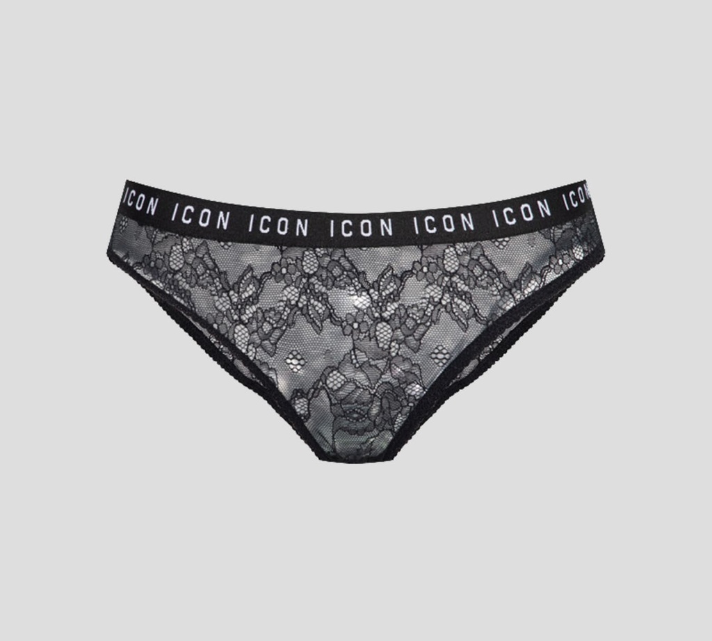 Dsquared2 - PANTY ICON DE ENCAJE CON BANDA ELÁSTICA FINA A LA CADERA
