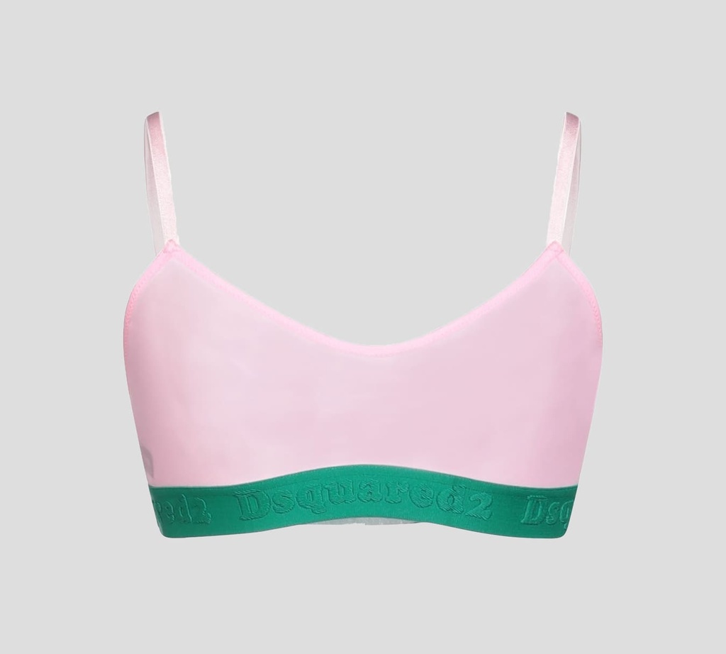 Dsquared2 - BRALETTE EN CHIFFON CON BANDA ELÁSTICA BAJO EL BUSTO