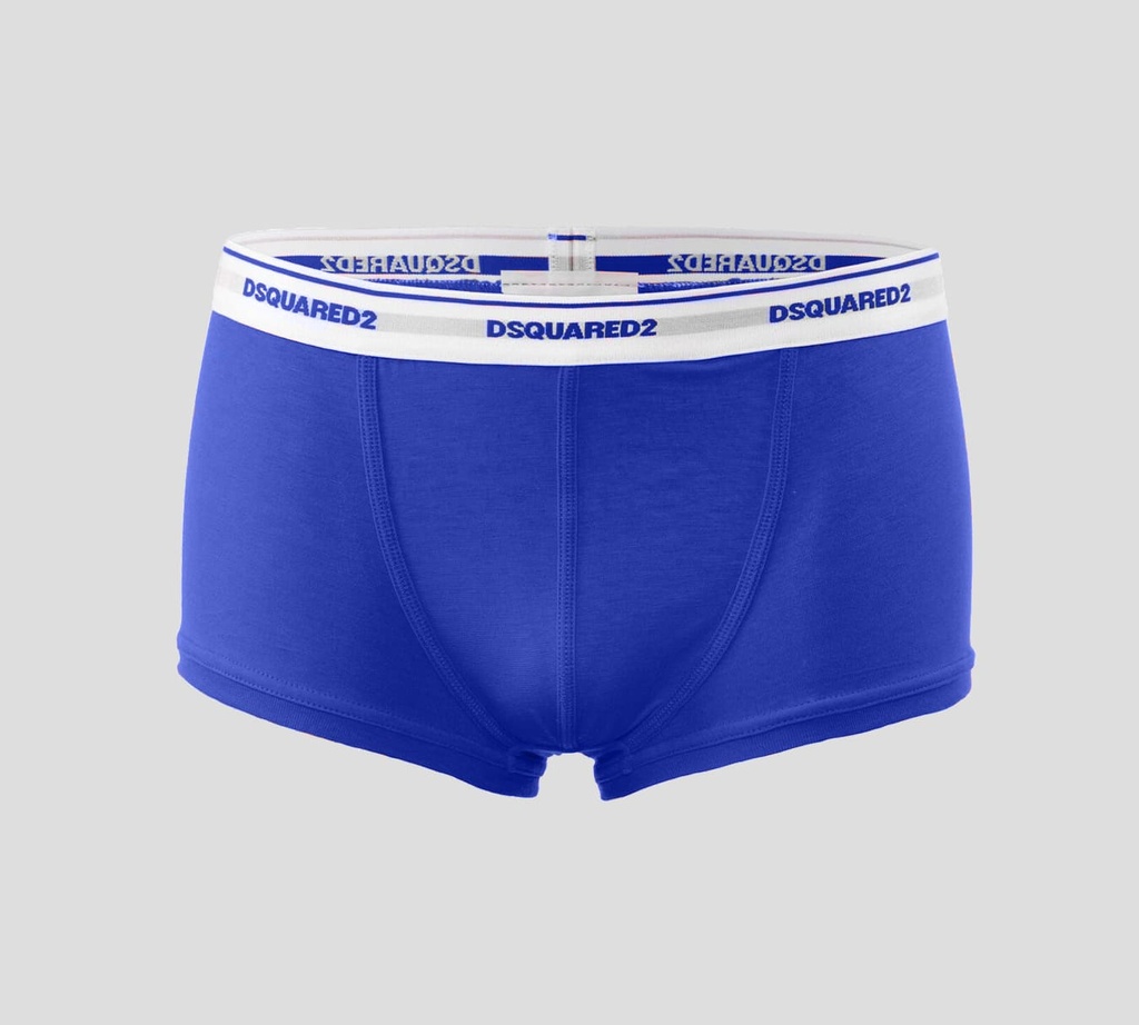 Dsquared2 - BOXER CORTO CON BANDA ELÁSTICA BLANCA A LA CADERA 