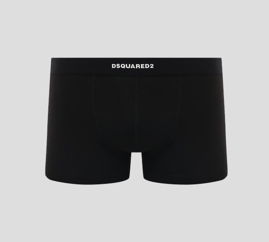Dsquared2 - BOXER CORTO UNICOLOR CON LOGO SOBRE BANDA ELÁSTICA