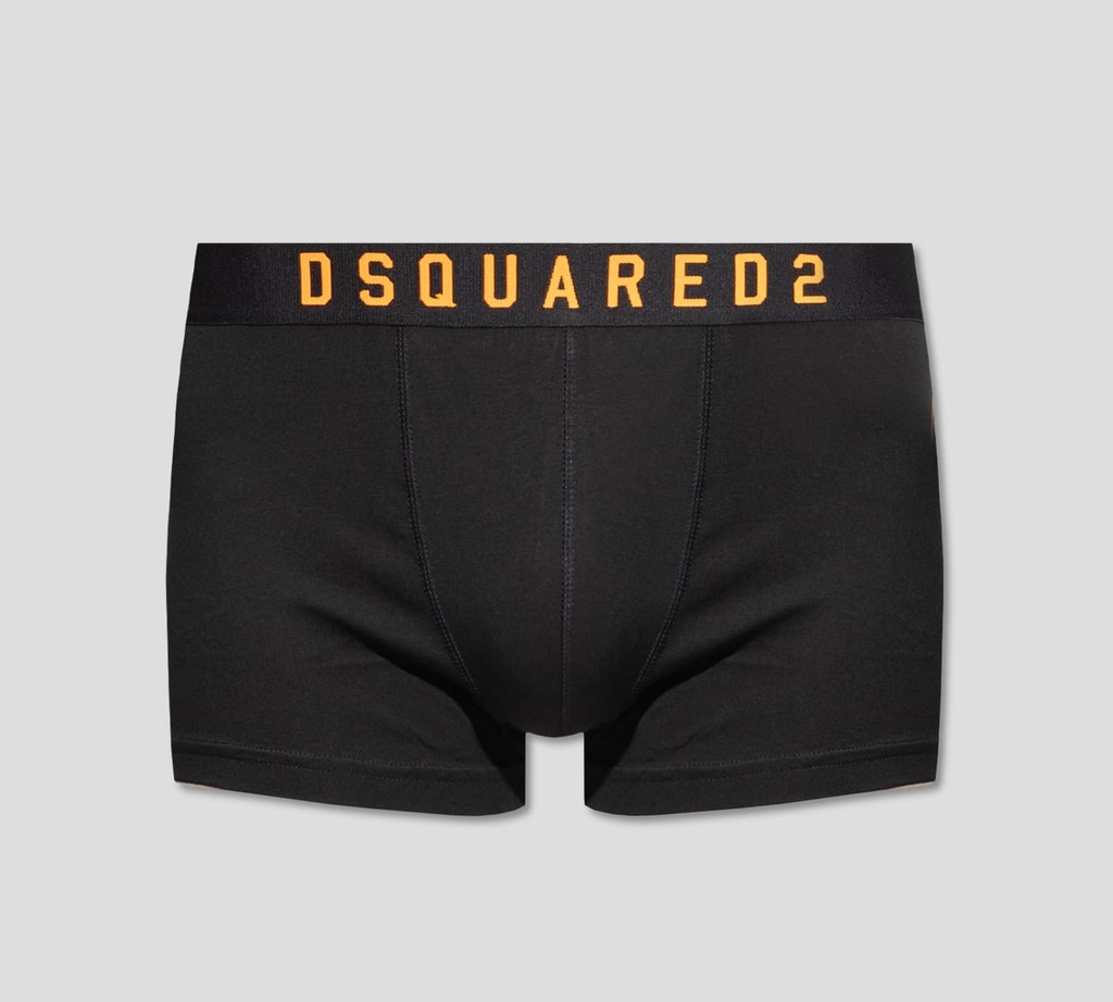 Dsquared2 - BOXER CORTO UNICOLOR CON LOGO NEÓN