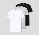 Dsquared2 - TRI PACK DE FRANELAS CUELLO REDONDO EN COLOR NEGRO, BLANCO Y GRIS