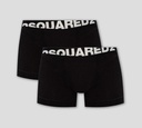 Dsquared2 - BI PACK DE BOXERS CORTOS CON LOGO SESGADO SOBRE BANDA ELÁSTICA
