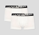 Dsquared2 - BI PACK DE BOXERS CORTOS CON LOGO SESGADO SOBRE BANDA ELÁSTICA