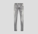 Philipp Plein - SKINNY JEANS SUPER STRAIGHT CON SELLO SOBRE BOLSILLO TRASERO