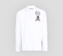 Philipp Plein - POLO SUDADERA EN PUNTO PIQUÉ CON ESTAMPADO DE CALAVERA