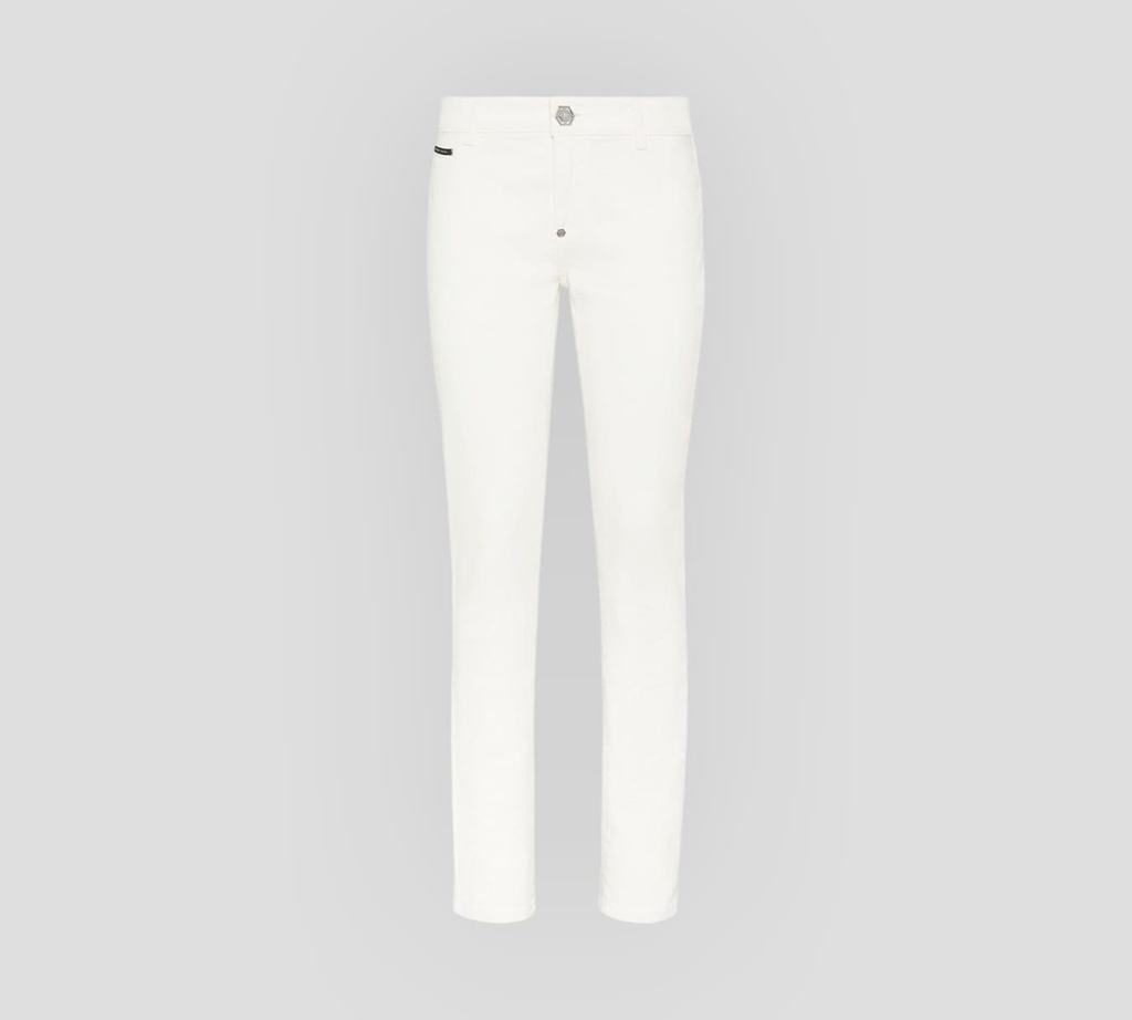 Philipp Plein - SKINNY JEANS CLÁSICO CON SELLO DE MARCA SOBRE BOLSILLO TRASERO