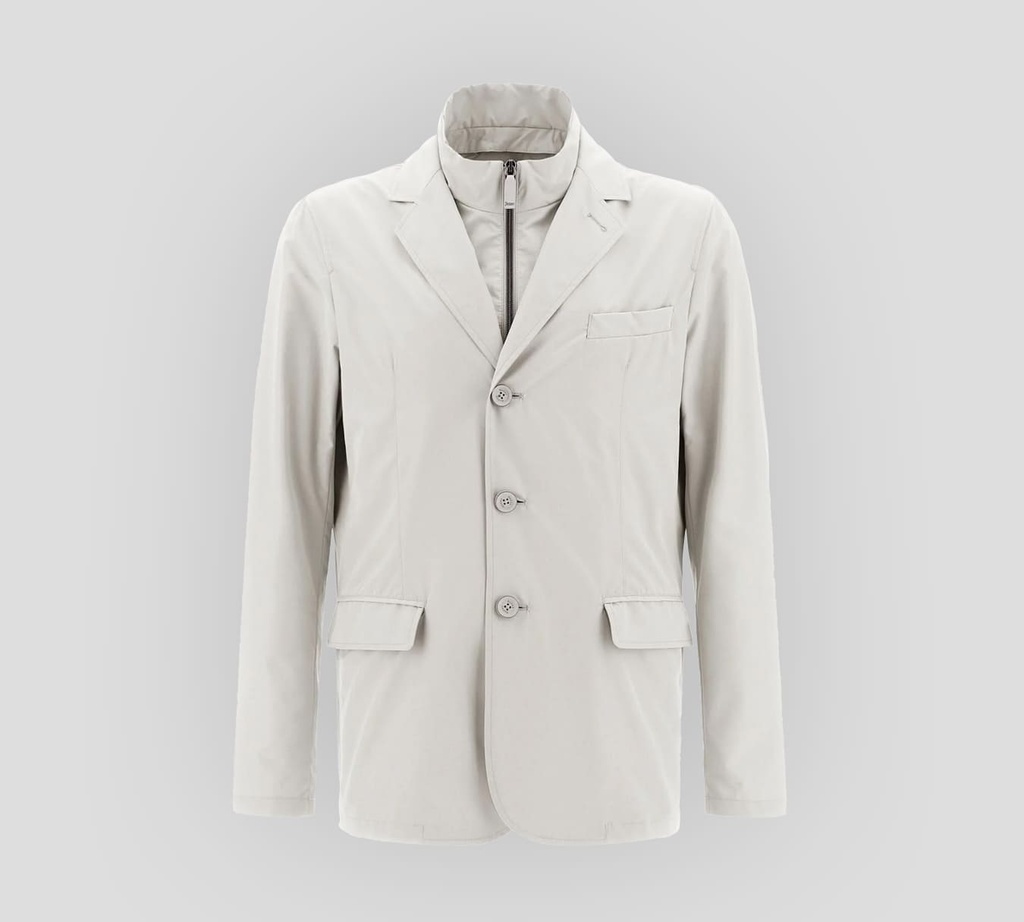 Herno - BLAZER CON CAPA INTERNA TIPO CHAQUETA DE CUELLO ALTO 