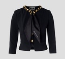 Elisabetta Franchi - BLAZER PEPLUM CON CADENA Y PAÑUELO