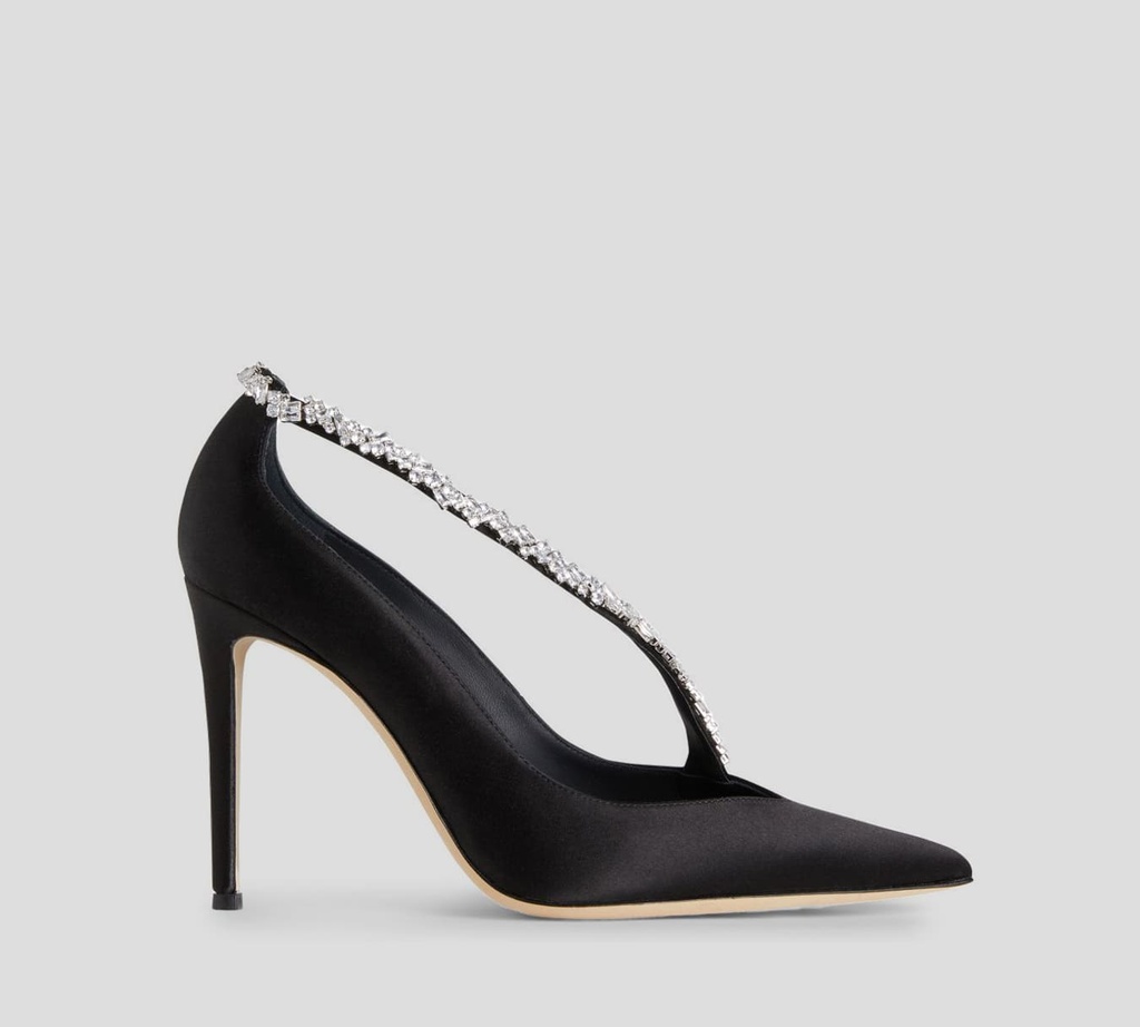 Giuseppe Zanotti - STILETTOS BRAQUEL DE RASO CON TIRA DE PEDRERÍA