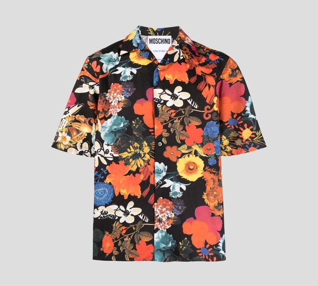 Moschino - CAMISA MANGA CORTA ABOTONADA CON ESTAMPADO FLORAL