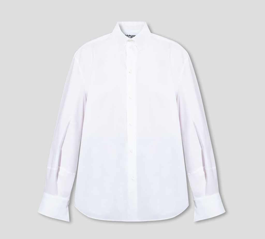 Moschino - CAMISA MANGA LARGA SEMI BOMBACHA CON PUÑOS DOBLADOS