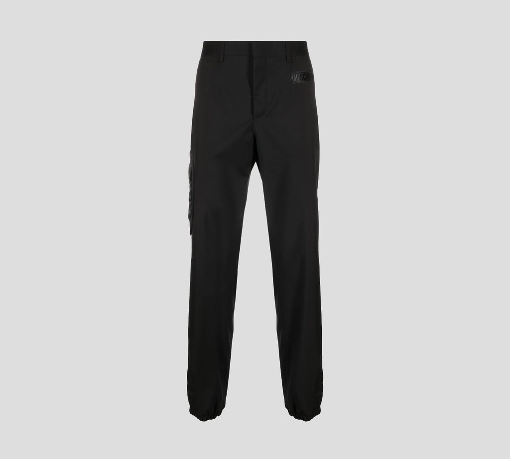 Moschino - PANTALÓN TIPO JOGGER CON BOLSILLO EN TELA DE SATÉN