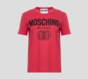 Moschino - FRANELA CUELLO REDONDO Y MANGA CORTA CON ESTAMPADO FRONTAL